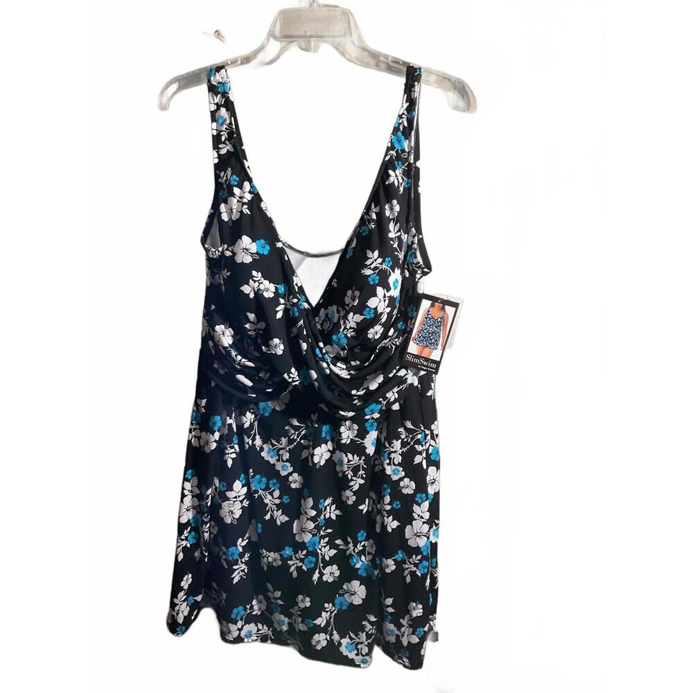 SlimSwim Floral Swim Dress by Magic Brands 2X NWT - Picture 2 of 13